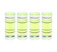 QUARKZMAN 4Pcs Niveau à Bulle Cylindrique 8x20mm Mini Niveaux à Bulle d'Esprit Bullseye pour Nivellement Trépied d'Appareil Photo Télescope Atelier Tourne-Disque Images Cadre, Vert