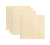 QUARKZMAN 4Pcs Panneaux De Bois De Tilleul 18 x 18 x 1/8 Pouce Contreplaqué Panneaux De Bois Léger/Résistant Pour Peinture, Maison De Poupée, Modèle D'Avion