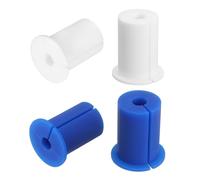 QUARKZMAN 4Pcs Passe-Câbles Pour Trou de Mur de 1 Pouce, Kit de Routage de Câble En Silicone Accessoires de Passage de Câble Mural Antidérapants Pour Câble Ethernet (Blanc Bleu)