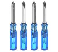 QUARKZMAN 4Pcs Ph1 Mini Tournevis Phillips 3mm Tête Croisée Magnétique 45mm Longueur pour Petites Réparations d'Appareils, Bleu