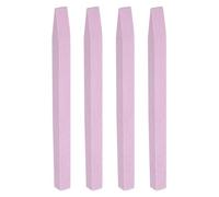 QUARKZMAN 4pcs Pierre Ponce Lime À Ongles, Bâton De Polissage À Ongles En Pierre Ponce Repousse-Cuticules, Outil De Manucure Professionnel En Quartz Pour Soins Des Ongles De Salon, Rose