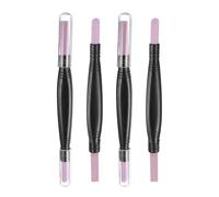 QUARKZMAN 4pcs Pierre Ponce Lime À Ongles, Bâton De Polissage En Pierre Ponce Éliminateur De Cuticules, Double Tête Professionnelle Tampon De Limage En Quartz Outil De Manucure