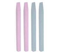 QUARKZMAN 4pcs Pierre Ponce Lime À Ongles, Bâton De Polissage En Pierre Ponce Repousse-Cuticules, Outil De Manucure Professionnel Buffer En Quartz Pour Soin Des Ongles De Salon, Vert,Rose