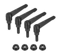 QUARKZMAN 4Pcs Poignées À Levier De Serrage Réglables, M8x20mm Boutons À Tige Filetée Mâle En Alliage De Zinc Avec Écrous Boulon À Libération Rapide Poignées À Vis Rotatives Tours Travail Du