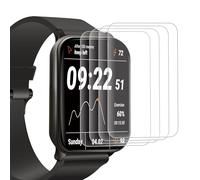 QUARKZMAN 4pcs Protections D'Écran En Verre Trempé Pour Montre Rectangle HD Cadran De Montre Connectée Cristal Film Protecteur Pour Watch 4:44mm, Transparent