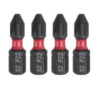 QUARKZMAN 4pcs PZ2 Embout de Tournevis 1/4" Tige Hexagonale 25mm/1" Longueur Magnétique Embouts Hexagonaux à Fente Phillips Acier S2 de Perceuse Électrique de Qualité Industrielle