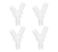 QUARKZMAN 4Pcs Raccord en Plastique À Barbeaudage pour Tuyau, 5/8" x 5/8" en Forme De Y, Té À Barbeaudage, Raccord De Tuyau, Jonction, Adaptateur pour De Tube d'eau, De, De, Transparent