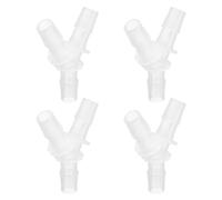 QUARKZMAN 4Pcs Raccord en Plastique pour Tuyau, 1/2" x 1/2" Té en Y Raccord De Tuyau Barbelé Jonction Adaptateur pour Ligne De Tube De Liquide De Carburant d'eau, Transparent
