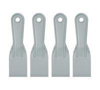 QUARKZMAN 4pcs Racloir À Enduit 1.97" Couteaux À Enduit En Plastique Souple Jetables Outil De Nettoyage Étaleur De Peinture Pour Rebouchage, Réparation De Peinture, Gris