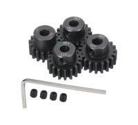 QUARKZMAN 4pcs RC M1 Moteur Pignon Engrenage 5mm Arbre 16T /17T/18T/19T Durci Pignon Engrenages Carbone Acier pour 1/8 RC Modèle Voiture Bateau Drone