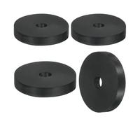 QUARKZMAN 4Pcs Rondelle Caoutchouc 60 mm OD x 12 mm ID x 10 mm Épaisseur Entretoise Plastique Plates Anti-Vibrations Rond pour Machines Industrielles Domestiques