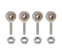 QUARKZMAN 4Pcs Rotule À Billes M5 À Tête Sphérique, Filetage Gauche M5x0.8, Acier Chromé Auto-Lubrifiant Douille À Rotule Angulaire Pour Porte À Charnière, Automotive