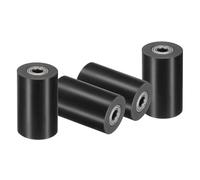 QUARKZMAN 4pcs Roues à Galet en POM avec Roulements à Billes, 6x24x40mm Roue à Rouleau de Guidage à Courroie, Roulette Guide Poulie Plate Roue Universel pour Courroie (Noir)