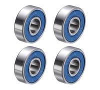 QUARKZMAN 4pcs Roulements à Billes à Gorge Profonde Micro 608-2RS, Petits Roulements Rigides à Billes Z4 en Acier Chromé ABEC5 en Carbone 8x22x7mm Joint Double Caoutchouc pour Moteur (P5)