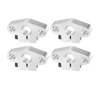 QUARKZMAN 4PCS SHF10 Support de Tige de Serrage de Rail de Mouvement Linéaire, Support de Montage en Aluminium Pour Tige de Mouvement Linéaire de 10 mm de Diamètre, Ton Argenté