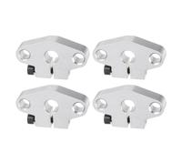 QUARKZMAN 4PCS SHF8 Support de Tige de Serrage de Rail de Mouvement Linéaire, Support de Montage en Aluminium Pour Tige de Mouvement Linéaire de Diamètre 8 mm, Ton Argenté