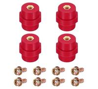 QUARKZMAN 4pcs SM-35 Isolateur De Barre Omnibus, Isolateurs En Polyester À Montage Sur Écartement, Haute Résistance Avec Vis M8, Goujons, Rondelles Pour Armoire De Distribution D'Énergie