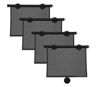 QUARKZMAN 4Pcs Store À Rouleau À Ventouses, 40 x 45cm Store Rétractable pour Fenêtre Latérale De Voiture, Protège Contre Les Rayons, L'Éblouissement Et La Chaleur, pour Protection De La Vie