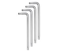 QUARKZMAN 4pcs T30 Clé Torx Inviolable Clés en Étoile Clé à 6 Points en Forme de L Outil Manuel en Acier au Chrome-Vanadium pour les Réparations automobiles/Domestiques