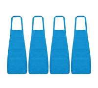 QUARKZMAN 4Pcs Tabliers de Cuisine 75x65cm en Polyester avec 2 Poches pour Femmes Hommes Cuisine Maison Restaurant Jardin Bricolage, Bleu Clair