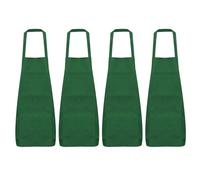 QUARKZMAN 4Pcs Tabliers de Cuisine 75x65cm en Polyester Vert Foncé