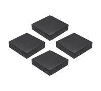 QUARKZMAN 4Pcs Tampons en Caoutchouc Anti-Vibrations Durs, 100mm Carré Tapis d'Isolation des Vibrations, 25mm Épaisseur Blocs en Caoutchouc Antidérapants, Anti-Dérapant Anti-Bruit pour HVAC