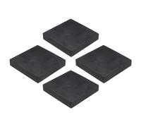 QUARKZMAN 4Pcs Tampons en Caoutchouc Anti-Vibrations Durs, 100mm Carré Tapis d'Isolation des Vibrations, Blocs en Caoutchouc Antidérapants de 20mm d'Épaisseur, Anti-Dérapant pour HVAC