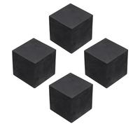 QUARKZMAN 4Pcs Tampons en Caoutchouc Anti-Vibrations Durs, 50mm Carré Tapis d'Isolation des Vibrations, 50mm Épaisseur Blocs en Caoutchouc Antidérapants, Anti-Dérapant Anti-Bruit pour HVAC