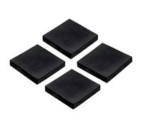 QUARKZMAN 4Pcs Tampons en Caoutchouc Anti-Vibrations Durs, 50mm Carré Tapis d'Isolation des Vibrations, 10mm Épaisseur Blocs en Caoutchouc Antidérapants, Anti-Dérapant Anti-Bruit pour HVAC
