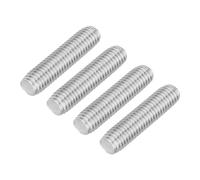 QUARKZMAN 4pcs Tige Filetée Complète M10x40mm Acier Inoxydable 304 Argenté | Tiges Filetées à Mouvement Linéaire M10-1.5, Filetage à Droite pour Serre-Joint Suspente U-Boulon Meuble Machine