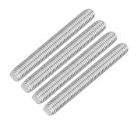 QUARKZMAN 4pcs Tige Filetée Complète M10x80mm Tiges Filetées Argenté | à Mouvement Linéaire M10-1.5, Acier Inoxydable 304, Filetage à Droite pour Serre-Joint Suspente U-Boulon Meuble Machine