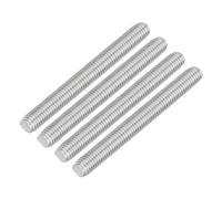 QUARKZMAN 4pcs Tige Filetée Complète M10x90mm Acier Inoxydable 304 Argenté | Tiges Filetées à Mouvement Linéaire M10-1.5, Filetage à Droite pour Serre-Joint Suspente U-Boulon Meuble Machine