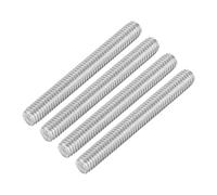 QUARKZMAN 4Pcs Tiges Filetées Entièrement, M6 x 50mm Acier Inoxydable 304 Goujons de Barre Filetée à Droite Pas de Filetage M6-1 pour l'Assemblage de Machines de Meubles