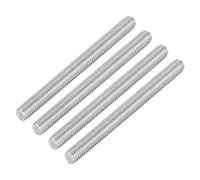 QUARKZMAN 4Pcs Tiges Filetées Entièrement, M6 x 65mm Acier Inoxydable 304 Goujons de Barre Filetée à Droite Pas de Filetage M6-1 pour l'Assemblage de Machines de Meubles