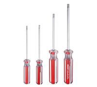 QUARKZMAN 4Pcs Tournevis Carré Magnétique 75mm/3" Longueur SQ0(2mm) SQ1(2.5mm) SQ2(3mm) SQ3(3.5mm) Tournevis 4 Pointes Avec Manche Anti-Dérapant Pour Réparation D'Appareils, Rouge