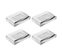 QUARKZMAN 4pcs Très Réfléchissant Film, 82x63-pouce Jardin Serre Couverture Feuille Draps pour Première Aide Couverture Croissance Chambre Caméra Réflecteur Simple Tente, Argent
