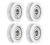 QUARKZMAN 4Pcs U625ZZ Pom Poulie Roulement à Billes en U-Gorge 5 X 20 X 7mm Roue de Rouleau en U (Gcr15) Roulements en Acier Chromé, Clair