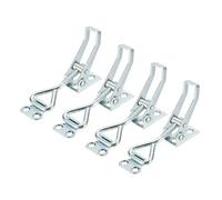 QUARKZMAN 4pcs Verrou À Bascule Réglable M5 x 27mm Capacité De Charge 220lbs Style 4001 Verrous À Libération Rapide Pour Couvercle De Fumoir Boîte À Outils Serre-joint, Argent