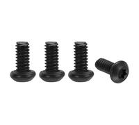 QUARKZMAN 4Pcs Vis De Poche Clip T6 Longueur De Filetage 4.5mm Noir Oxydé | Tête Torx 2-56UCN, Attaches De Couteau Pliant, En Acier Inoxydable, Pivots Vis Pour Fixation De Lame