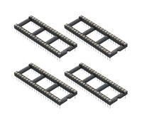 QUARKZMAN 4Pièces Adaptateur de Support de Circuit Intégré à Broches Rondes 40P 2,54 mm pour Plan Pcb, 15,2 mm Noir