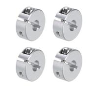 QUARKZMAN 4Pièces Collier D'Arbre à Serrage Simple Fendu Alésage de 6mm Collier de Serrage Monobloc Diamètre Extérieur de 20mm Épaisseur de 8mm, en Alliage D'Aluminium avec Vis de Serrage