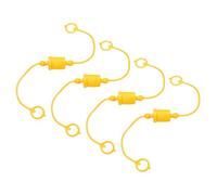 QUARKZMAN 4Sets 3/8 Bouchon Et Bouchon De Poussière pour Tuyau Hydraulique, Bouchon De Poussière ISO-A Mâle Et Bouchon Femelle Couvercle pour Raccords Rapides D'Accouplement, Jaune