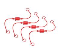 QUARKZMAN 4Sets 3/8 Kit De Bouchons Et Bouchons De Poussière pour Tuyau Hydraulique De Poussière ISO-B Mâle & Bouchon Femelle Couvre Les Raccords Rapides d'air Couvre, Rouge