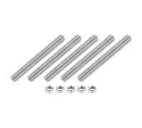 QUARKZMAN 5/16"-18 Tige Filetée Complète, 5 Pcs 304 Acier Inoxydable Long Vis Filetée 2.8" Longueur Filet À Droite Pour Montage Meubles Assemblage Fixation