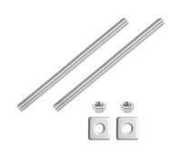QUARKZMAN 5/16"-18 UNC Tige Filetée Complète, 2 Pcs 304 Acier Inoxydable Vis Longue Filetée 130mm/5.1" Longueur Filetage À Droite Avec Rondelles Carrées Pour Assemblage Fixation Meubles