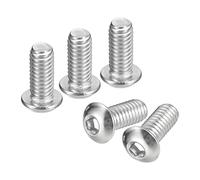 QUARKZMAN 5/16-18x3/4" Bouton Tête Douille Capuchon Vis, 10pcs 304 Inox Acier Fixations Hex Boulons, Complet Filetage Hexagonal Entraînement