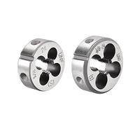 QUARKZMAN 5/16-24 et 3/8-24 UNF Rond Filière Set, Machine Filetage Droit Principal Filetage Filière, Alliage Outil Acier 2 Pièces