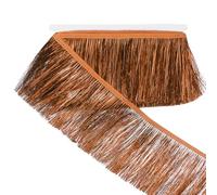 QUARKZMAN 5.5 Yard De Frange Pailletée Brillante De 4 Pouces, Garniture Frange Métallique Étincelante Guirlande Streamer Pailleté Pour DIY Costume Danse Latine Accessoires Vêtements, Bronze