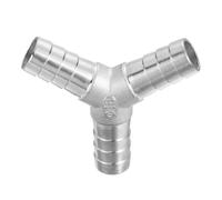 QUARKZMAN 5/8" Raccord De Tuyau en Y, Adaptateur De Tuyau À 3 Voies en Acier Inoxydable 304 pour Systèmes À Vide, Connexions Industrielles De Tuyaux, Argenté
