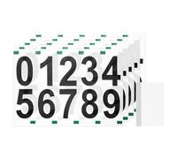 QUARKZMAN 5 Feuilles/50 Pcs Numéros Boîte Aux Lettres Pour Extérieur, 2 Pouces 0-9 Autocollants Vinyle Numéros Autoadhésifs Étiquettes Maison Imperméables Avec Raclette Pour Panneaux, Noir